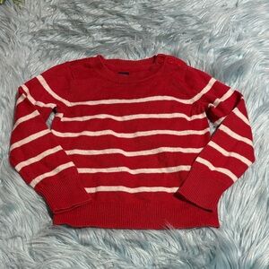 baby GAP Red and White Striped Knit Sweater